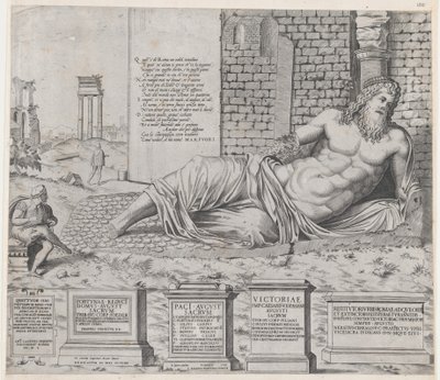 Roma ihtişamının aynası: Marforius, 1550., 1550 by Nicolas Beatrizet.