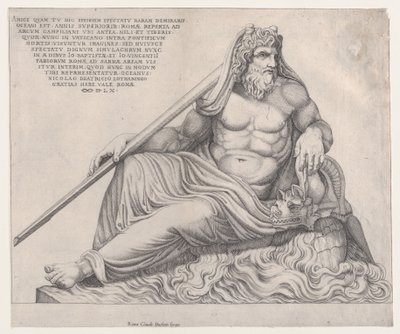 Roma ihtişamının aynası: Okyanus Tanrısı, 1560., 1560 by Nicolas Beatrizet