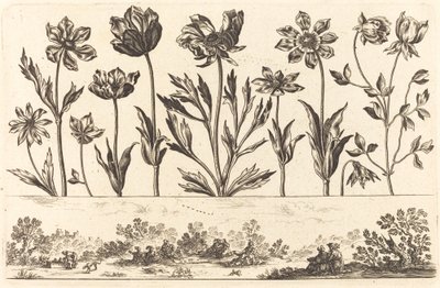 Çiçek Baskı no.1 by Nicolas Cochin after Balthasar Moncornet