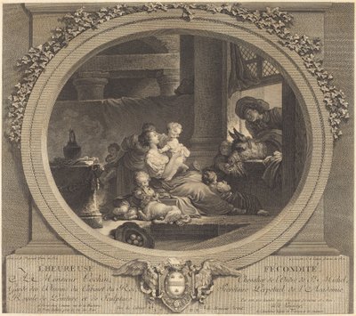 mutlu doğurganlık by Nicolas Delaunay after Jean Honoré Fragonard