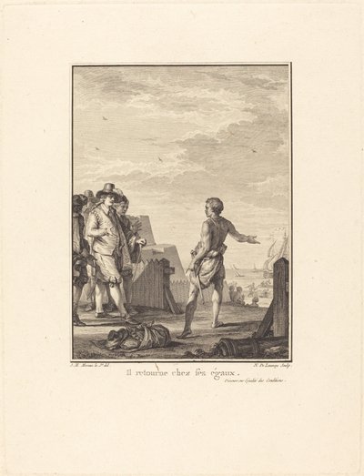 Koşulların eşitliği üzerine konuşma: Eşitlerine döner by Nicolas Delaunay after Jean Michel Moreau