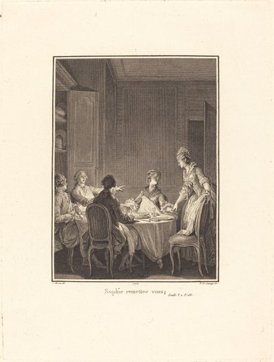 Sophie kendine gel by Nicolas Delaunay after Jean Michel Moreau