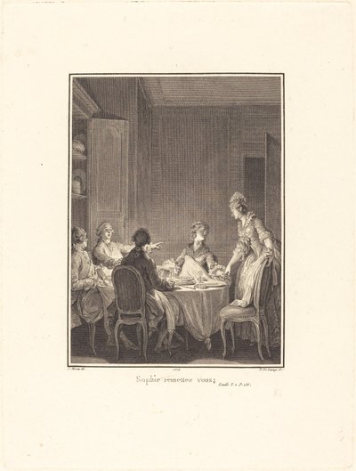 Sophie kendine gel by Nicolas Delaunay after Jean Michel Moreau