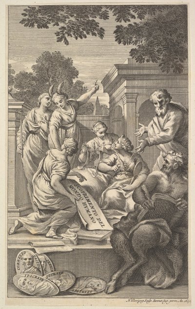 Beşeri Bilimleri kutlayan alegorik kompozisyon, 1695. by Nicolas Dorigny