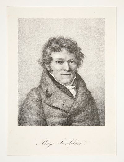 Aloys Senefelder'in Portresi by Nicolas Henri Jacob