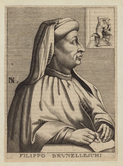 Filippo Brunelleschi, İtalyan mimar ve mühendis by Nicolas II de Larmessin