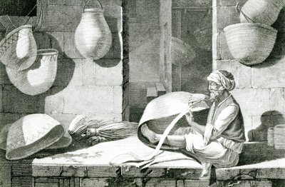 Paspas yapımcısı ve sepet dokumacısı by Nicolas Jacques (after) Conte