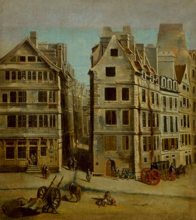Image Notre-Dame kabare, Place de Grève, 1751. by Nicolas Jean Baptiste Raguenet