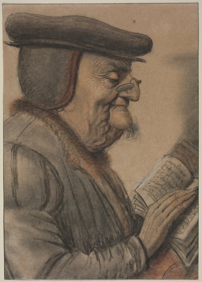 kitap okuyan yaşlı adam by Nicolas Lagneau