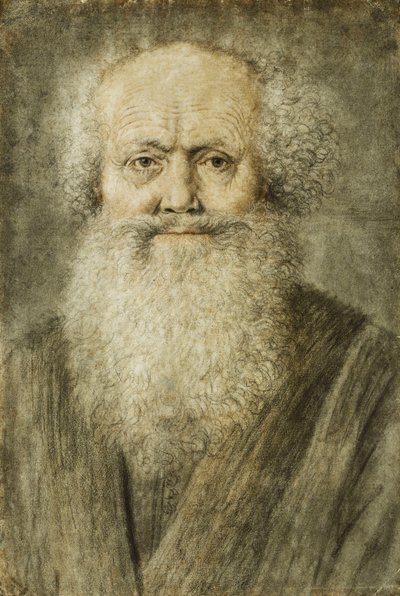 Sakallı Bir Adamın Portresi, Göğüs Uzunluğu by Nicolas Lagneau or Lanneau