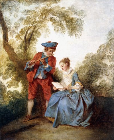 Manzarada Müzik Yapan Bir Çift, by Nicolas Lancret