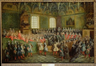Adalet Divanı, Parlamentoda Louis XV (1710-74) Çoğunluğunda Düzenlendi, 22 Şubat 1723 by Nicolas Lancret