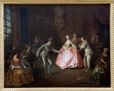 Kostüm balosundan önce, Nicolas Lancret (1690-1743) tarafından Tuval Üzerine Yağlıboya Resim. Fotoğraf, KIM Youngtae, Nantes, Musee des Beaux Arts de Nantes. by Nicolas Lancret