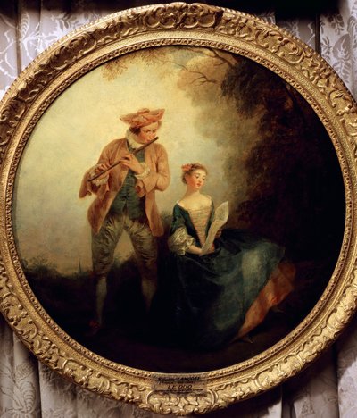 Düet, Nicolas Lancret (1690-1743). Fransa by Nicolas Lancret