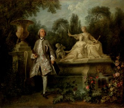 Aktör Grandval'ın Portresi, 1742 dolayları (tuval üzerine yağlıboya) by Nicolas Lancret