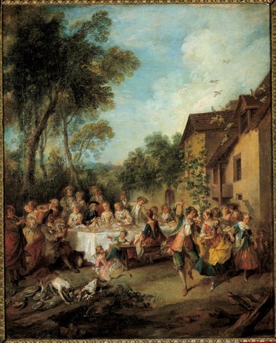 Balayı Tablosu Nicolas Lancret (1690-1743) 18. yüzyıl Angers, Güzel Sanatlar Müzesi by Nicolas Lancret