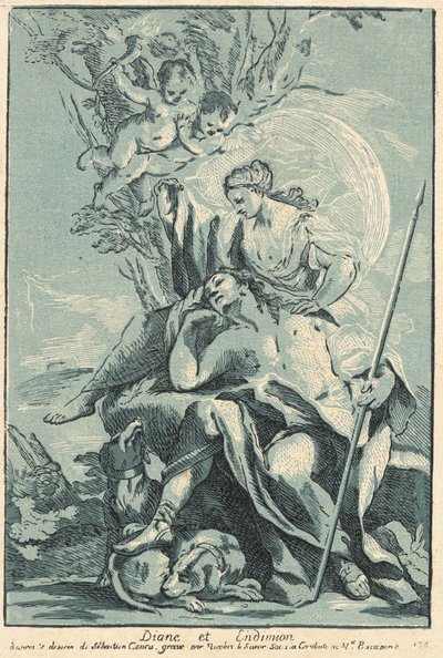 Diana ve Endymion by Nicolas Le Sueur after Sebastiano Conca