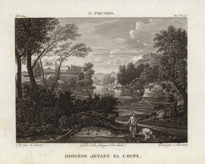 Diogenes Kupasını Fırlatma by Nicolas Poussin