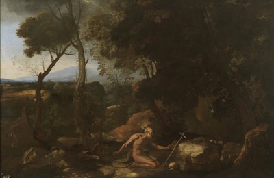 Aziz Paul Hermit ile Manzara, 1638 by Nicolas Poussin