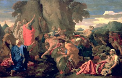 Musa Kayadan Su Vuruyor by Nicolas Poussin