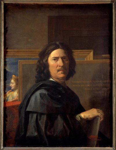 56 yaşında otoportre Nicolas Poussin tarafından Tablo by Nicolas Poussin