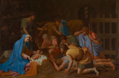 Çobanların hayranlığı by Nicolas Poussin
