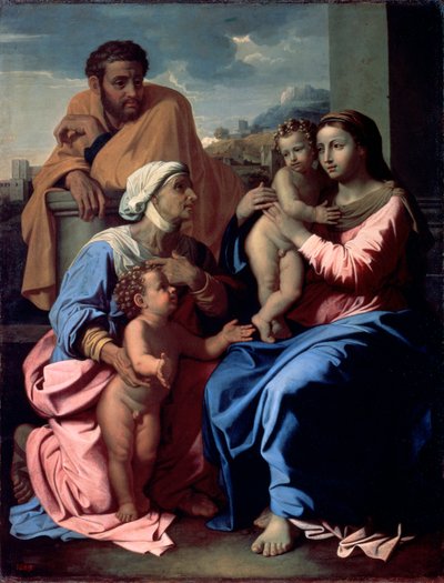 Vaftizci Yahya ve Aziz Elizabeth ile Kutsal Aile, 1644-1655. by Nicolas Poussin