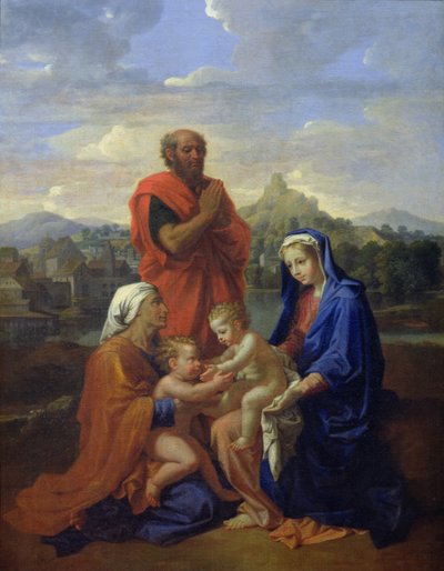 Aziz John, Aziz Elizabeth ve Aziz Joseph Dua Eden Kutsal Aile, 1656 by Nicolas Poussin