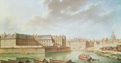 Ile Saint-Louis ve 1757 yılında Hotel de Bretonvilliers by Nicolas Raguenet