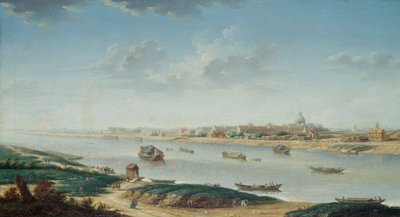 La Rapee'den görülen Salpetriere, 1752 dolayları (tuval üzerine yağlıboya) by Nicolas Raguenet