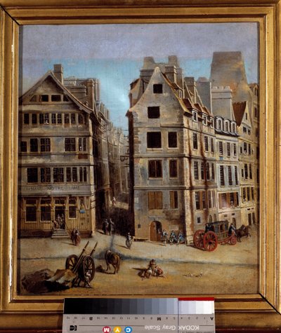 Bir ara sokağın kabare görünümü ve 18. yüzyılda bir kasabanın etkinliği. Nicolas Jean Baptiste Raguenet (1715-1793) 1751 tarafından tablo. Karnaval Müzesi by Nicolas Raguenet