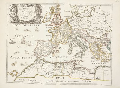 Roma İmparatorluğu Haritası, c.1675-76 by Nicolas Sanson DAbbeville