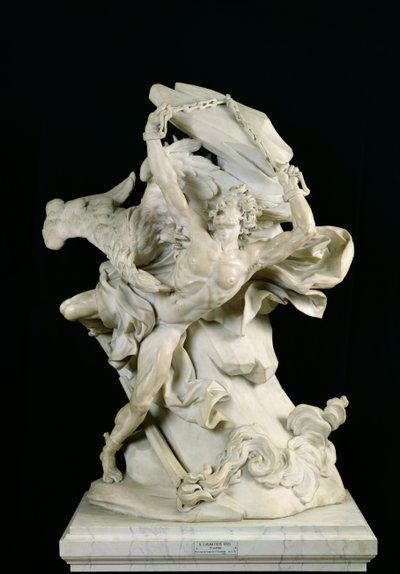 Zincirli Prometheus (mermer) by Nicolas Sebastien Adam