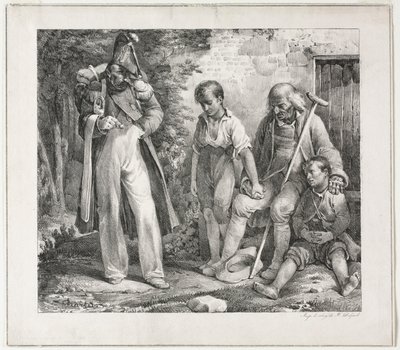 sadaka için yalvarmak by Nicolas Toussaint Charlet