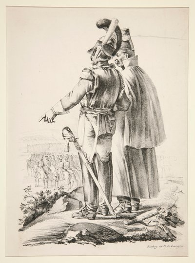 Yürüyerek iki zırhlı by Nicolas Toussaint Charlet