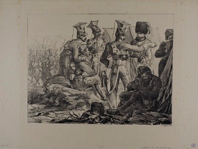 Bivouac'ta Mızrakçılar by Nicolas Toussaint Charlet