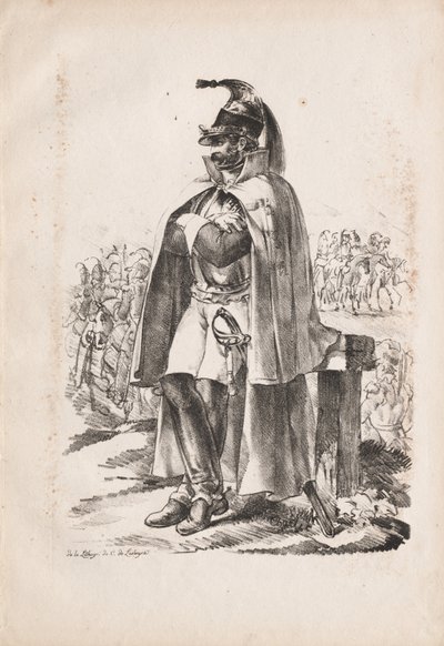 Askeri Kostümler: Süvari Adam, 1814-1818. by Nicolas Toussaint Charlet