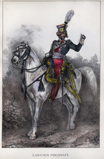 İmparatorluk Muhafızlarının Memur Polonyalı Mızraklıları by Nicolas Toussaint Charlet