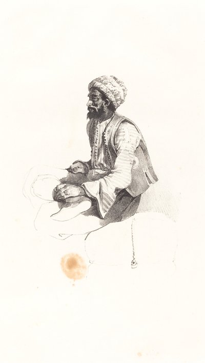 Oturan Türk by Nicolas Toussaint Charlet