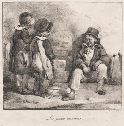 Küçük Çocukların Kullanımına Yönelik Eskiz Defteri: Genç Amatörler, 1822. by Nicolas Toussaint Charlet