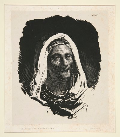 Yaşlı Kadının Başı by Nicolas Toussaint Charlet
