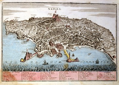 Napoli şehir haritası. Le Fer Haritası by Nicolas de Fer