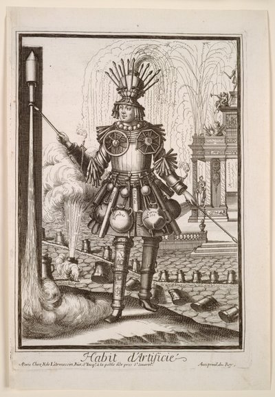 Fantastik Kostümler: Havai Fişek Yapıcı Kostümü, c. 1690. by Nicolas de Larmessin II