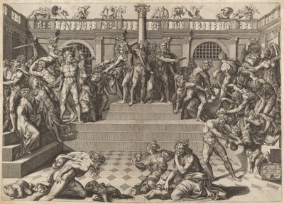 Masumların Katliamı by Nicolaus Beatrizet, after Marco Dente, after Baccio Bandinelli