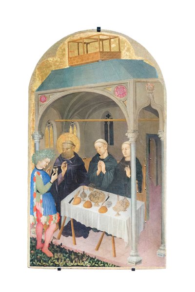 Aziz Benedict zehirli şarap içer by Nicolò di Pietro