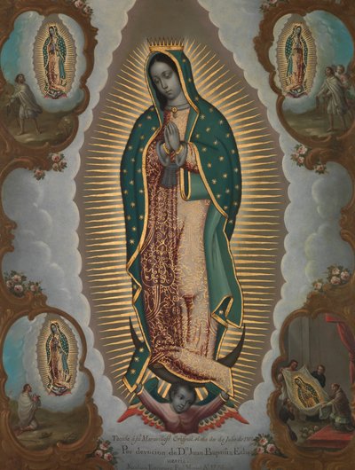 Dört Görünümlü Guadalupe Bakiresi, 1773. by Nicolás Enríquez