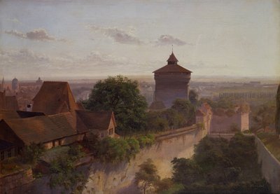 Heidenturm, Nürnberg (tuval üzerine yağlı boya) by Niels Anders Bredal