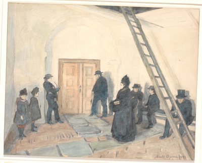 Bir köy kilisesinin verandasından by Niels Jakob Jakobsen Bjerre