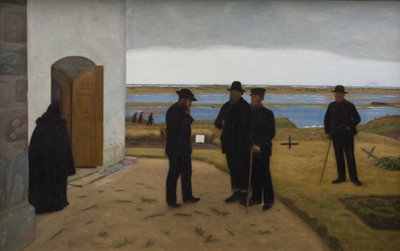 Kilisenin dışındaki insanlar. Harboore, Jutland by Niels Jakob Jakobsen Bjerre