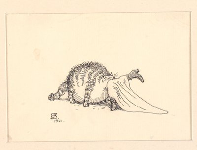 Şişman Kedi için İllüstrasyon by Niels Skovgaard